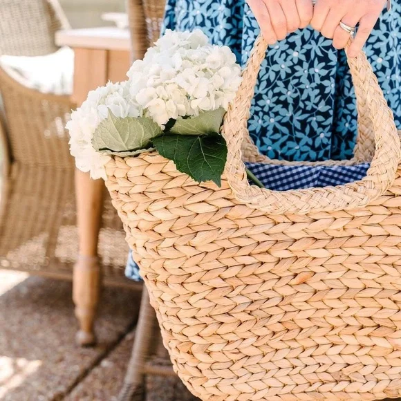 Draper James Woven Straw Tote Bag - Picture 2 of 6